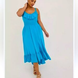 Torrid Ruffel high low maxi dress NWT